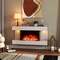 5000 BTU Modern Wall Fireplace with Floating Mantle and LED Flame Colors Remote Control
